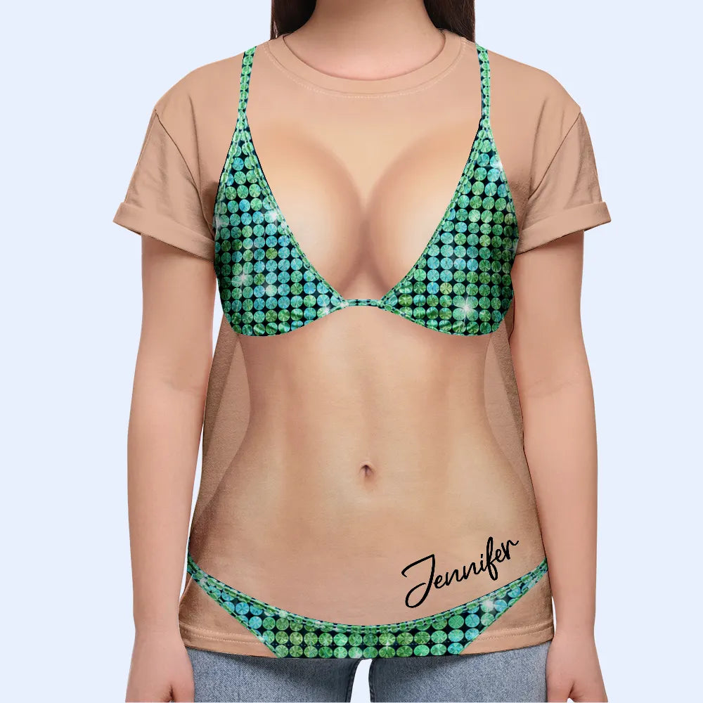 Gift For Bestie,Humorous,Beach,Summer,Icon - 3D Funny Body Disco Party - Personalized Full Print T Shirt