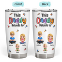 Gift For Mother,Gift For Father,Gift For Grandpa,Gift For Grandma,Happy,Top Market,Non-Eng,Vector,Humorous - 3D Inflated Effect This Daddy Belongs To - Personalized Tumbler