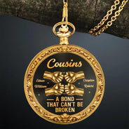 Gift For Brothers, Gift For Sibling, Cousin, Gift For Men, Happy - 3D Metal Effect Brothers A Bond That Can't Be Broken - Personalized Pocket Watch