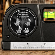 Gift For Men,Gift For Father,Gift For Boyfriend,Gift For Couples,Gift For Husband,Gift For Grandpa,Non-Eng,Icon,Adorable - 3D Metal Effect Grandpa Daddy Love Beyond Measures - Personalized Laser Level Tool