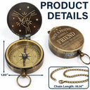 Gift For Brothers, Gift For Sibling, Cousin, Gift For Men, Happy - 3D Metal Effect Once A Brother Always A Brother - Personalized Engraved Brass Compass