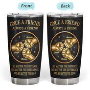 Gift For Brothers,Gift For Sibling,Cousin,Gift For Men,Happy - 3D Metal Effect Once A Brother Always A Brother - Personalized Tumbler