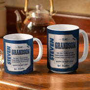 Gift For Son,Gift For Grandkids,Top Market,Non-Eng,Icon,Proud - 3D Metal Effect Watching You Being A Dad - Personalized White Edge-to-Edge Mug