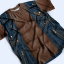 Top Market, Humorous, Gift For Men, Gift For Yourself, Summer, Vector - 3D Muscle Leather Vest - Personalized Full Print T Shirt
