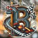 Gift For Kids,Gift For Grandkids,Happy,Christmas - 3D Race Car Truck Dinosaur Mermaid Alphabet - Personalized Custom Shaped Acrylic Ornament