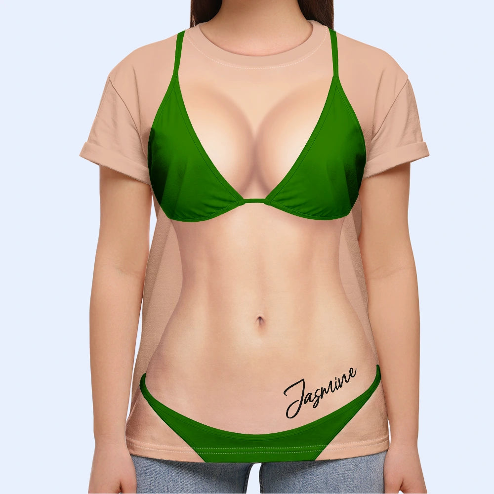 Gift For Yourself,Gift For Women,Summer,Humorous - 3D Sexy Body Bikini Summer - Personalized Full Print T Shirt