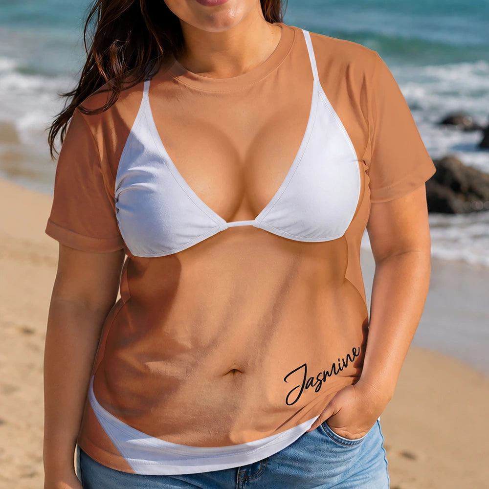 Gift For Yourself,Gift For Women,Summer,Humorous - 3D Sexy Body Bikini Summer - Personalized Full Print T Shirt