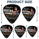 3D Effect Guitar Player Music Lounge - Personalized Custom Shaped Metal Sign