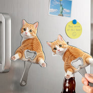 Art Design,Humorous,Pet Lovers,Photo - Squishy Pet Butt - Custom Photo Funny Dog Cat Pet - Personalized Custom Shaped Bottle Opener