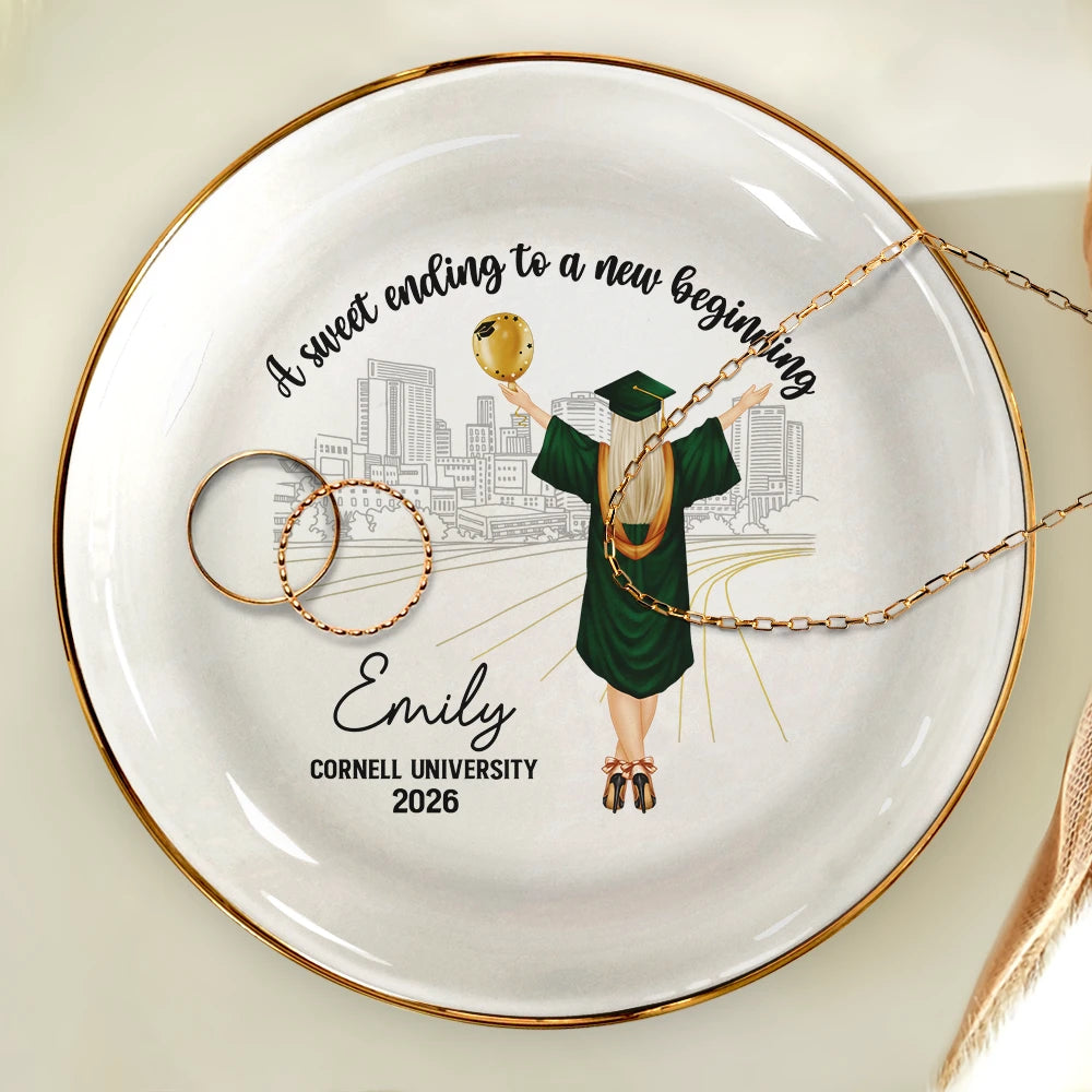 A Sweet Ending To A New Beginning - Personalized Ring Dish