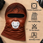 Christmas,Humorous,Icon,Skiing,Top Market - Winter Skiing Gag Gift For Friends, Matching Gear For Couple - Personalized 3D Realistic Funny Baby Face Balaclava Face Mask
