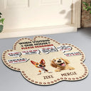 Dog Lovers,Dog Mom,Dog Dad,Funny - 3d Effect When Visiting Our House - Personalized Custom Shaped Doormat