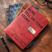 Gift For Yourself,Gift For Men,Parents,Gift For Father,Gift For Husband,Gift For Grandpa,Non-Eng,Sentimental - A Family Keepsake - Personalized Leather Notebook Set