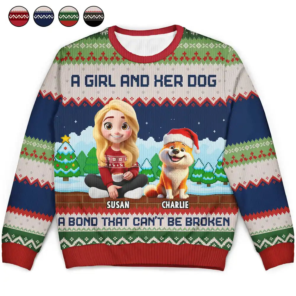 A Bond That Can't Be Broken Dog Lover - Personalized Unisex Ugly Sweater
