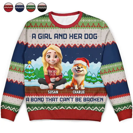 A Bond That Can't Be Broken Dog Lover - Personalized Unisex Ugly Sweater