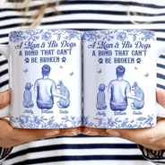 Dog Lovers, Dog Mom, Dog Dad, Pet Lovers, Happy - A Bond That Can't Be Broken Dog Toile - Personalized White Edge-to-Edge Mug