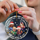 Happy, Cousin, Family, Gift For Sibling, Gift For Brothers, Gift For Sisters, Christmas - A Cousin Is A Little Bit Of Childhood 3D Effect - Personalized Circle Glass Ornament