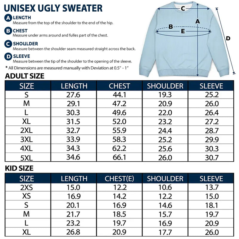 Christmas Just A Dad And His Girl - Personalized Unisex Ugly Sweater