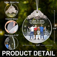 Gift For Bestie,Gift For Sisters,Happy,Gifts For Colleagues,Christmas - A Friend Is God's Way Of Making Sure We Never Walk Alone - Personalized Glass Ornament With Silver Cap
