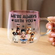 Dog Lovers,Dog Mom,Dog Dad,Pet Lovers,Happy - A Girl And Her Dog A Bond That Can't Be Broken - Personalized Gradient Glass Mug