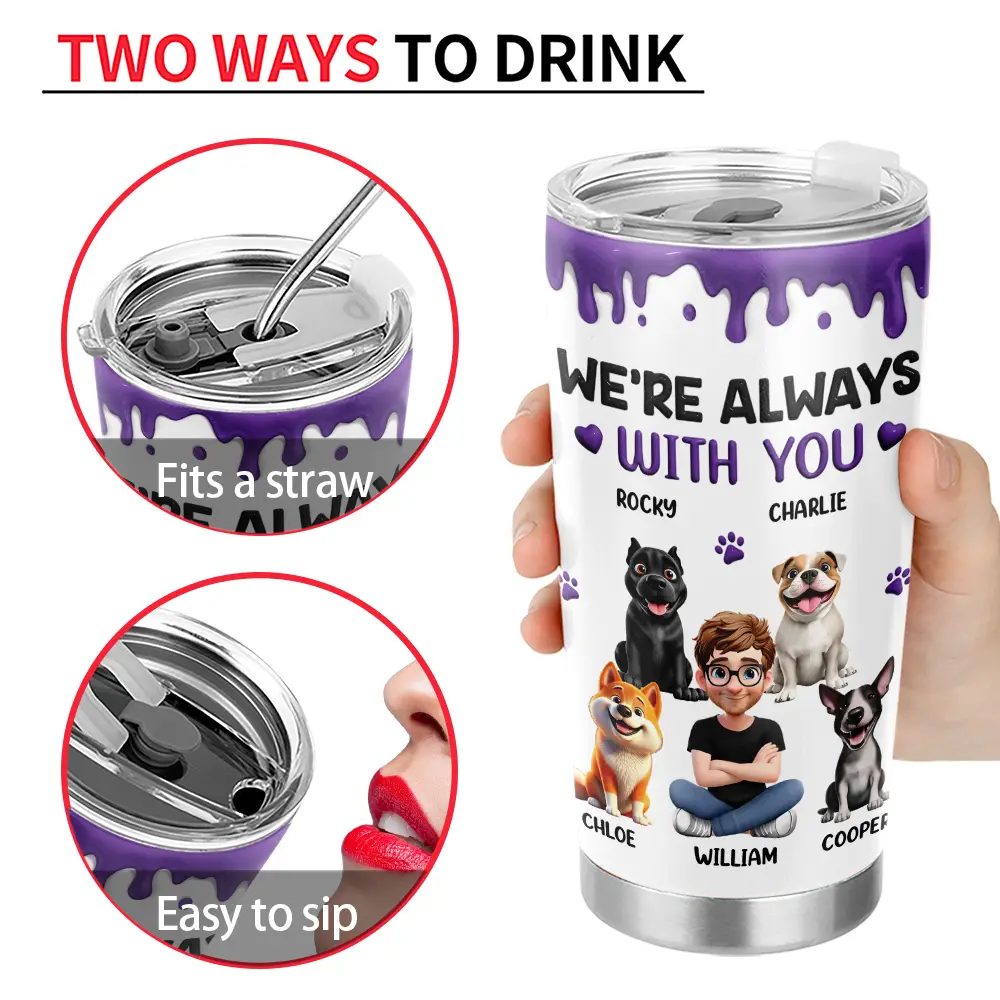 Dog Lovers,Dog Mom,Dog Dad,Pet Lovers,Happy - A Girl And Her Dog A Bond That Can't Be Broken - Personalized Tumbler