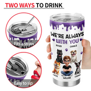 Dog Lovers,Dog Mom,Dog Dad,Pet Lovers,Happy - A Girl And Her Dog A Bond That Can't Be Broken - Personalized Tumbler
