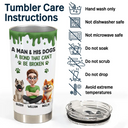 Dog Lovers,Dog Mom,Dog Dad,Pet Lovers,Happy - A Girl And Her Dog A Bond That Can't Be Broken - Personalized Tumbler