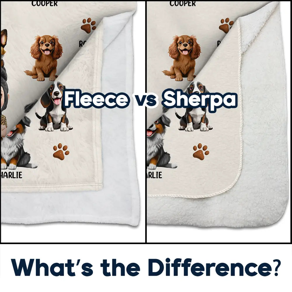 Dog Lovers,Dog Mom,Dog Dad,Pet Lovers,Happy - A Girl And Her Dog A Bond That Can't Be Broken - Personalized Fleece Blanket, Sherpa Blanket