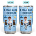 Pet Lovers, Pet Mom, Pet Dad, Dog Lovers, Dog Mom, Dog Dad, Happy - A Girl And Her Dog Embroidery Effect - Personalized Tumbler