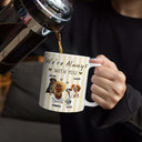 Pet Lovers,Pet Mom,Pet Dad,Dog Lovers,Dog Mom,Dog Dad,Happy - A Girl And Her Dog Stripe Colors - Personalized White Edge-to-Edge Mug