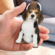 Pet Lovers,Dog Lovers,Cat Lovers - Custom Photo Every Day Is Brighter With My Furry Friend By My Side - Personalized Custom Shaped Leather Keychain