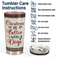 Just A Girl Boy Who Loves Dogs Cats And Christmas - Christmas Gift For Pet Lovers - Personalized Custom Tumbler