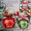Christmas, Family, Happy - Christmas Bell With Name - Personalized Jingle Bell Ornament-AH1172ELE3585