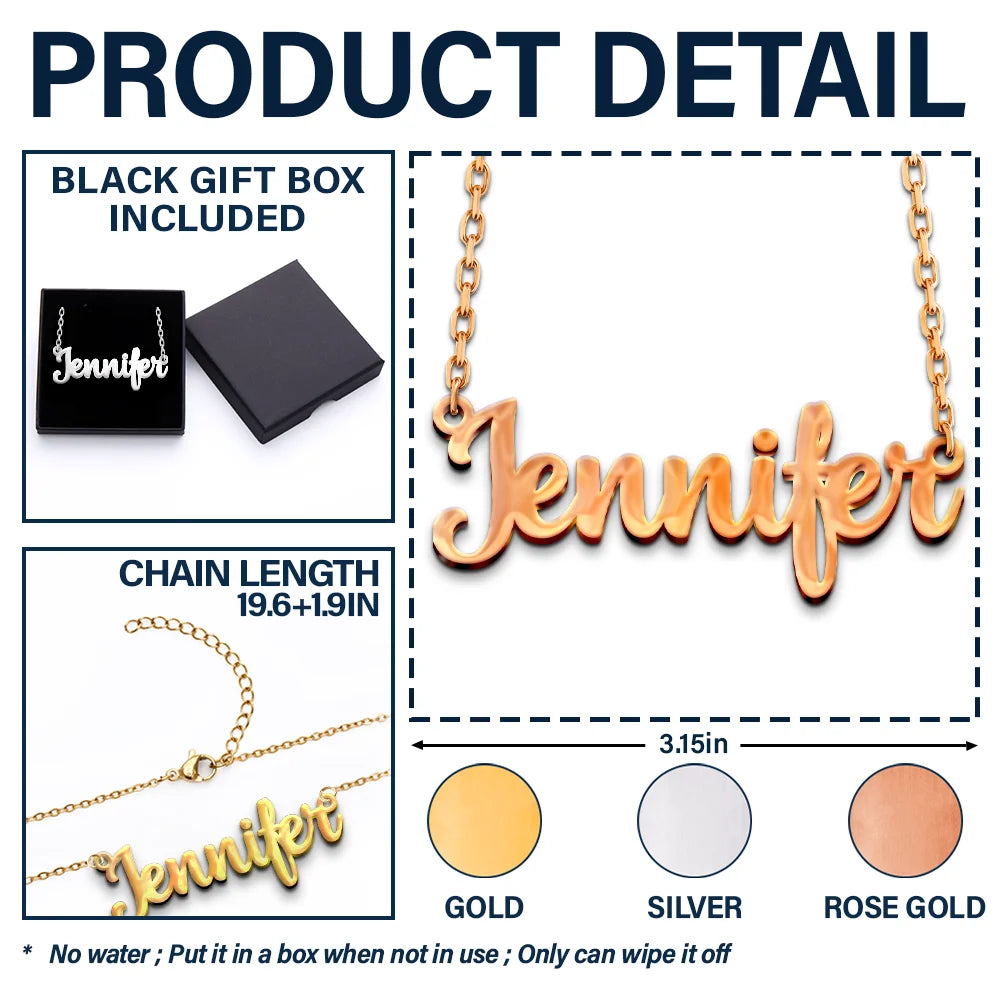 Gift For Yourself,Happy - Unleash The Creativity And Design Your Own Name Jewelry - Personalized Letter Necklace