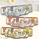 Gift For Bestie, Old Best friends, Best friends' Hobby, Happy - It Takes A Long Time To Grow An Old Friend Birth Month Flower - Personalized Custom Shaped Metal Bookmark