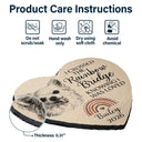 Love,Cat Lovers,Pet Lovers,Dog Lovers,Memorial - Custom Photo Pencil Sketch I Crossed The Rainbow Bridge Knowing I Was Loved - Personalized Heart Memorial Garden Stone