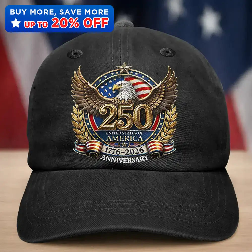 Independence Day,America 250th,Gift For Yourself,Happy,No Custom,Gift For Women,Gift For Men - 250th Anniversary Eagle US Independence Day - Vintage Washed Denim Cap