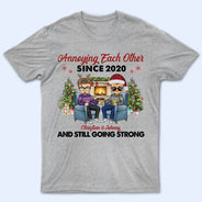 Christmas Family Chibi Old Couple Annoying Each Other Since - Gift For Couples - Personalized Custom Hoodie