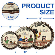 Welcome Hope You Brought Alcohol - Birthday, Loving Home Decor Gift For Dog Mom, Dad, Pet Owner - Personalized Custom Shaped Wood Sign