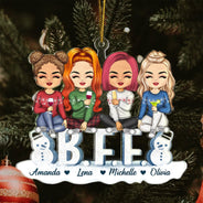 Sisters Brothers Forever - Christmas Gift For Siblings - Personalized Cutout Acrylic Ornament