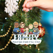 Sisters Brothers Forever - Christmas Gift For Siblings - Personalized Cutout Acrylic Ornament