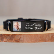 Custom Photo I'm Always With You - Memorial Gift For Family, Friend - Personalized Wristband Bracelet