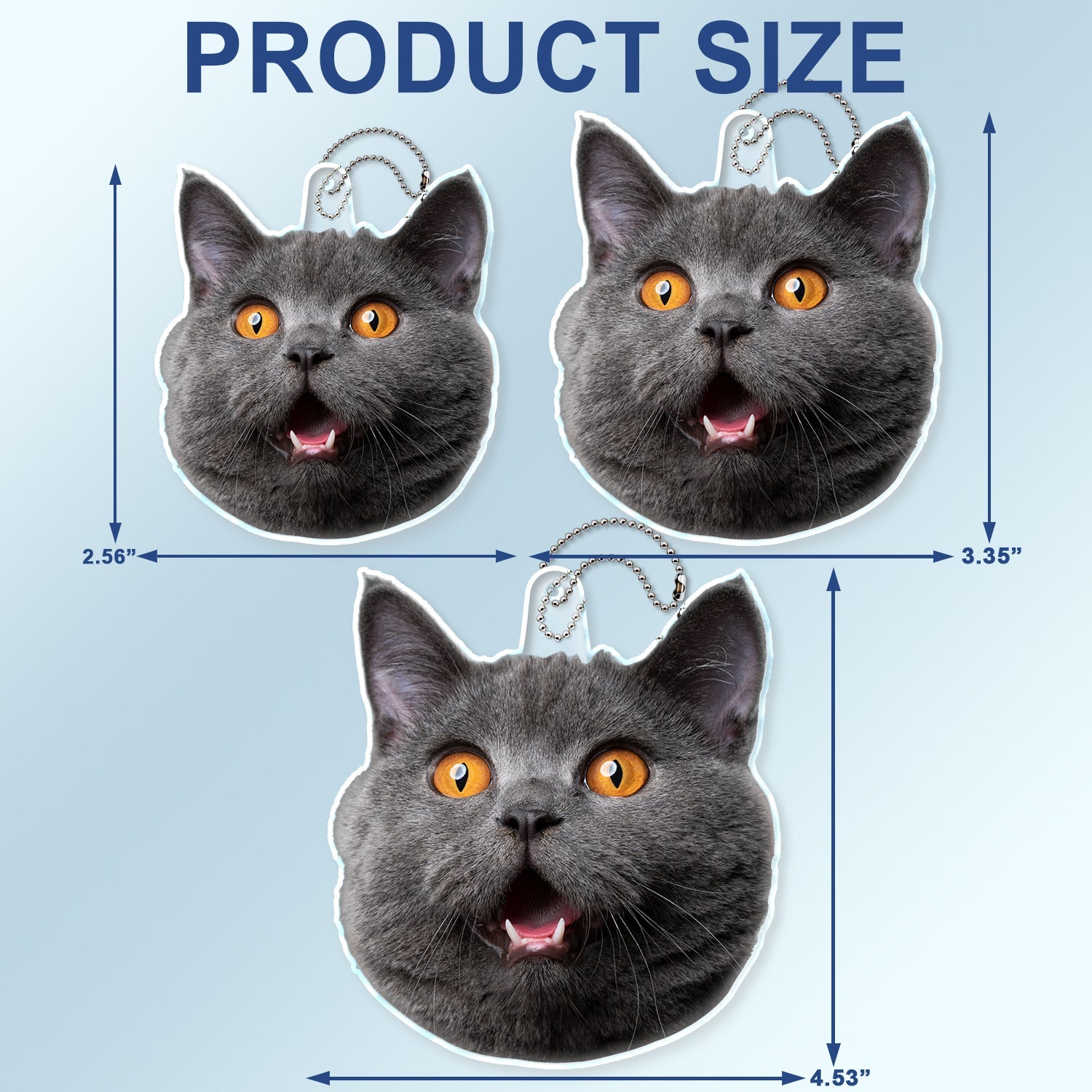 Custom Photo Funny Face Pet Kid Family - Gift For Parents, Grandparents, Pet Lovers - Personalized Acrylic Car Hanger