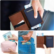 Custom Photo Monogram Traveling - Birthday Gift For Him, Her, Vacation Lovers - Personalized Passport Cover, Passport Holder