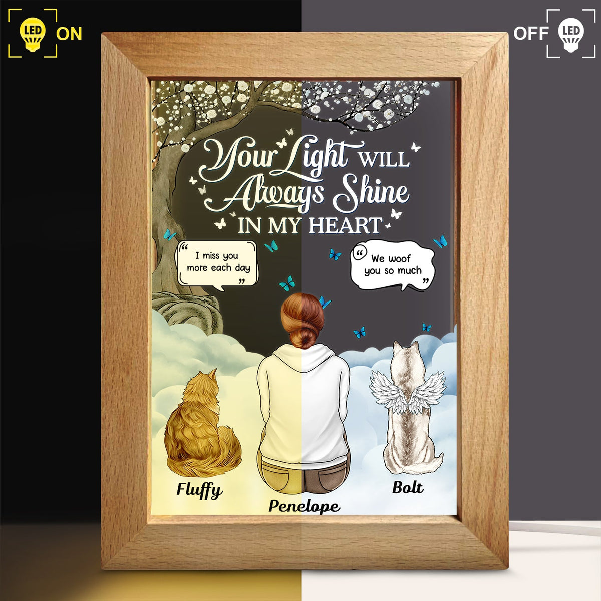 If Love Could Have Saved You - Memorial Gift For Pet Lovers, Dog Mom, Dog Dad, Cat Mom, Cat Dad - Personalized Frame Lamp