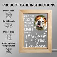 Custom Photo When You Miss Me - Loving, Memorial Gift For Family, Siblings, Friends - Personalized Frame Lamp