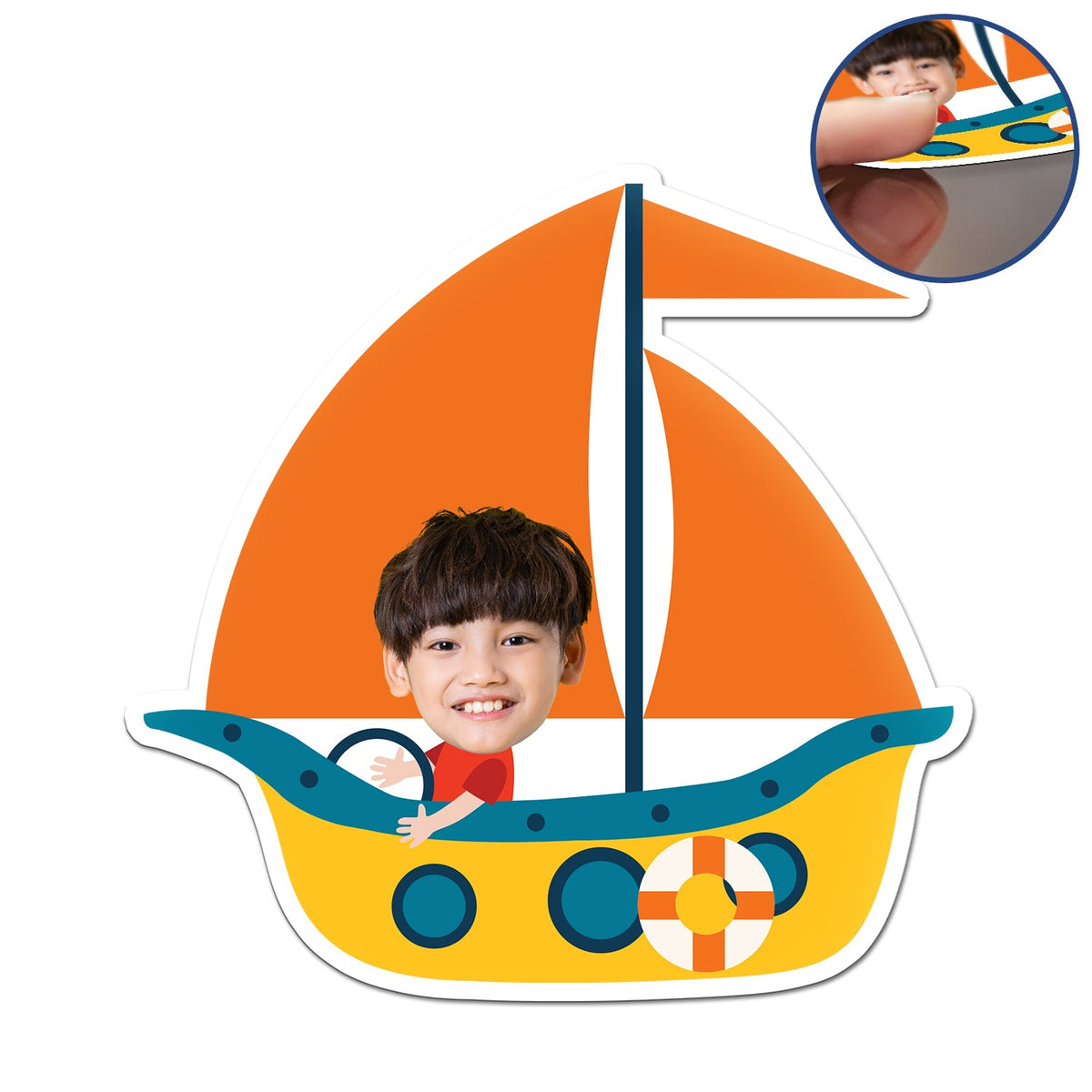 Custom Photo Funny Kid Vehicle - Gift For Children, Grandkids, Parents, Grandparents - Personalized Magnet