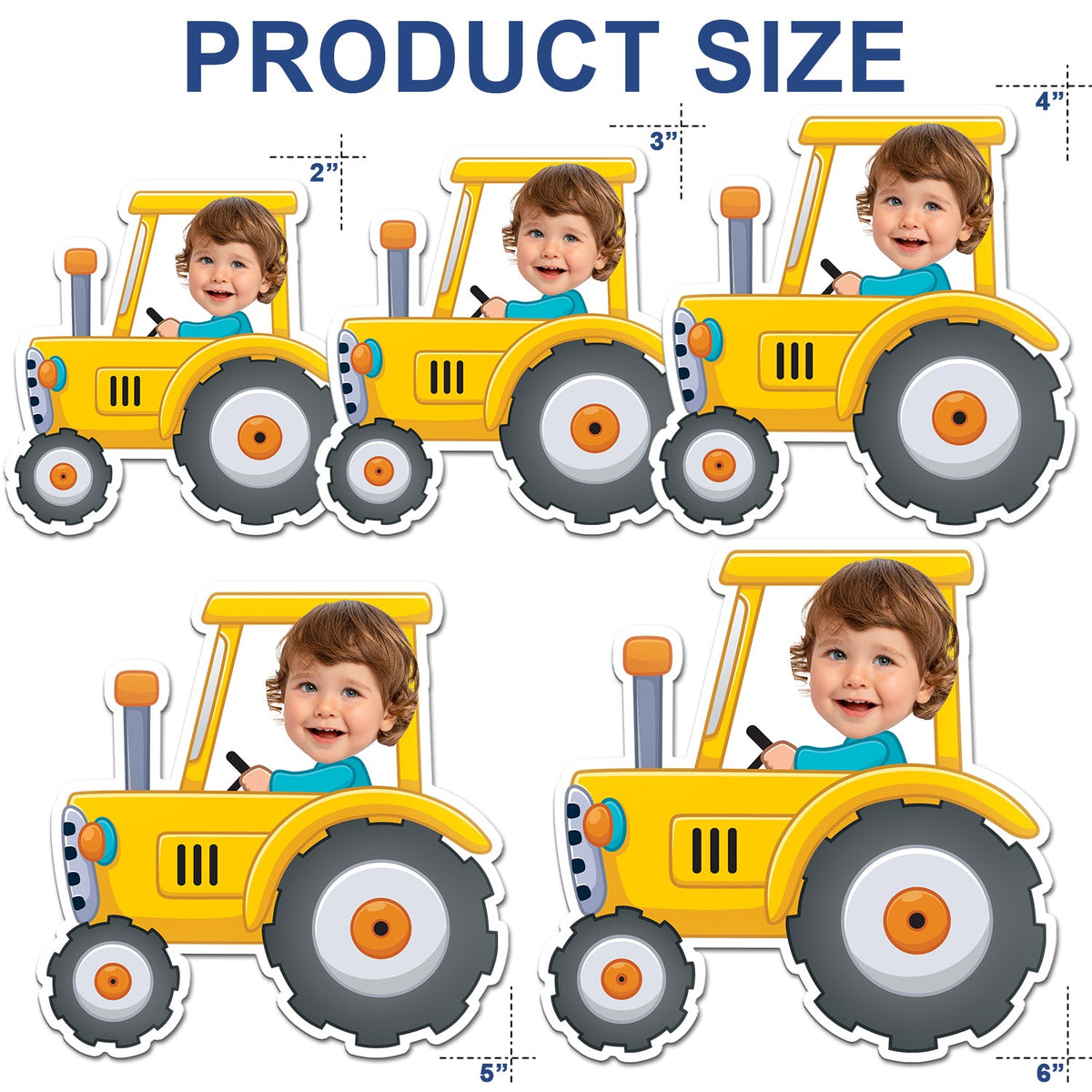 Custom Photo Funny Kid Vehicle - Gift For Children, Grandkids, Parents, Grandparents - Personalized Magnet