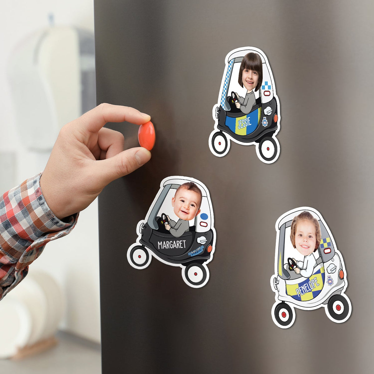 Custom Photo Funny Kid Driver - Gift For Children, Grandkids, Parents, Grandparents - Personalized Magnet