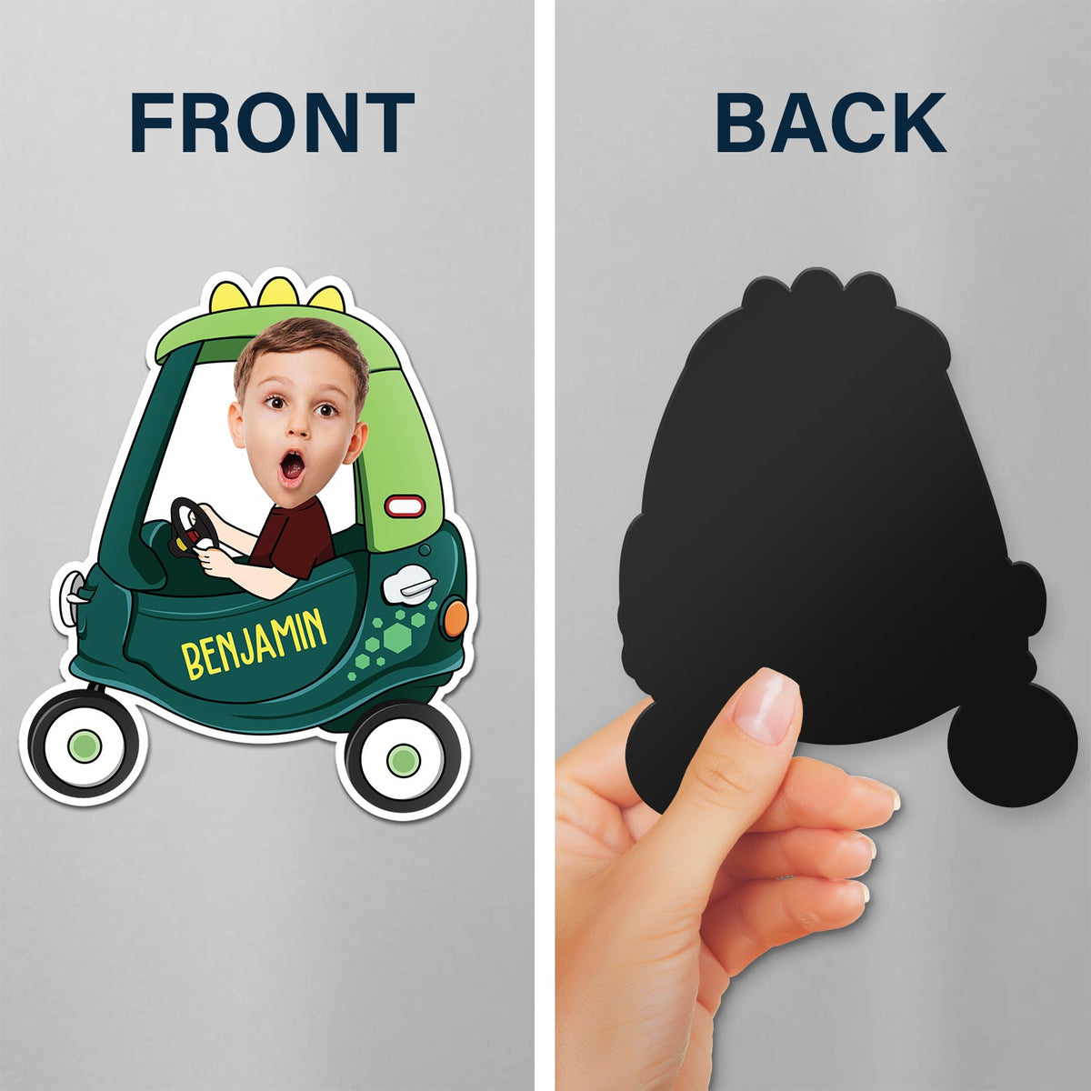 Custom Photo Funny Kid Driver - Gift For Children, Grandkids, Parents, Grandparents - Personalized Magnet